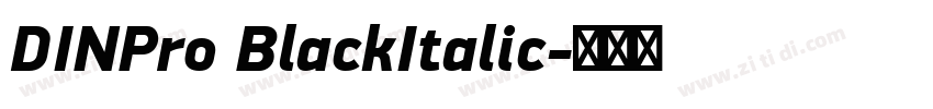 DINPro BlackItalic字体转换